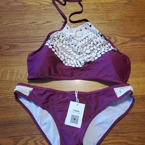 Cupshe plum bikini sz large